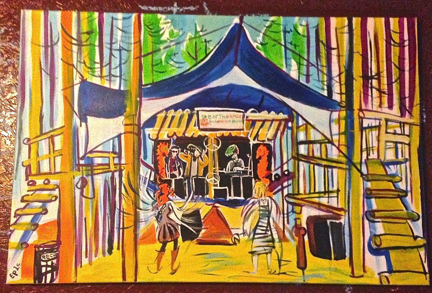 Earthdance 2013: Epic's painting, the stage as seen by a painter.