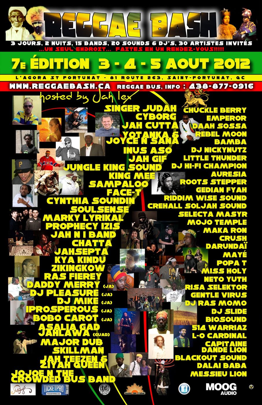 Reggae Bash, 7th edition, August 3-4-5, 2012, at L'AgorA.