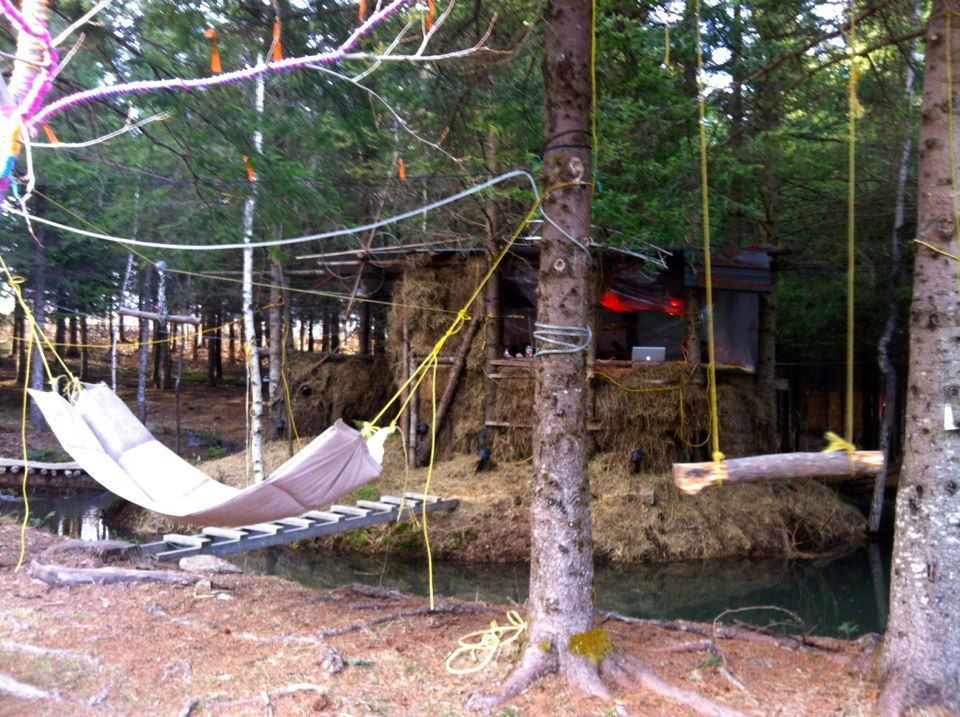 The cabin with the hammock, spring 2012.