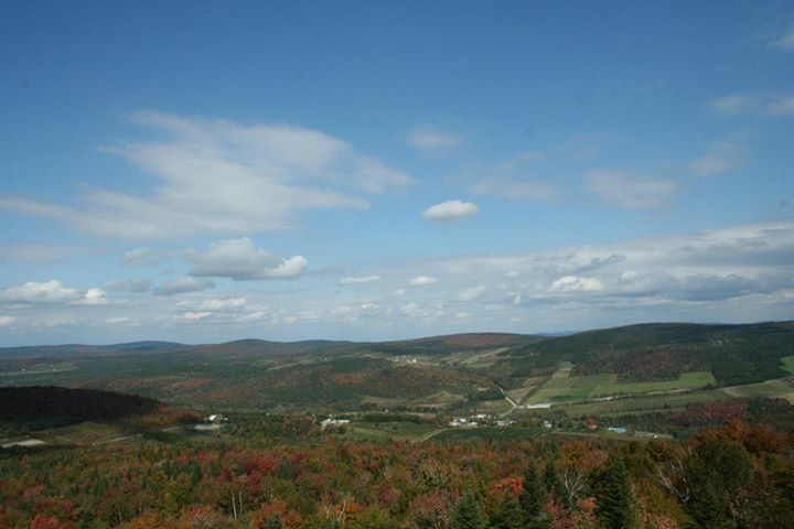 The view from the mountain over the valley, in the fall.