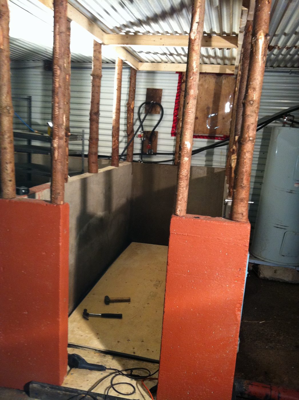 May 19, 2011: the bunker's lodges, finished.
