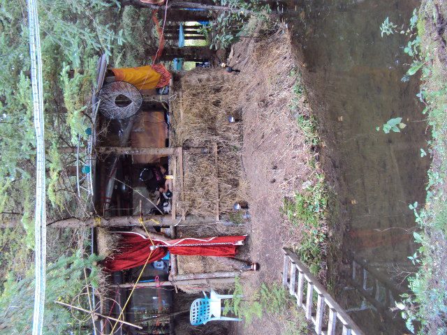 Earthdance 2011: the DJ-booth cabin, seen from above.