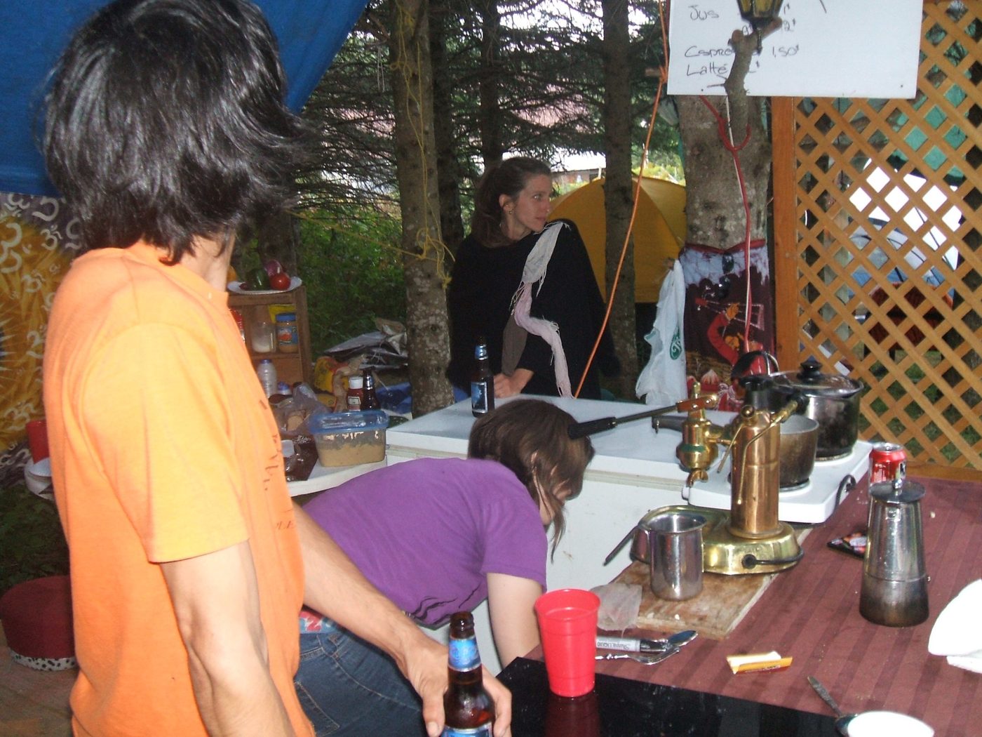 The outdoor kitchen during Tatanka.