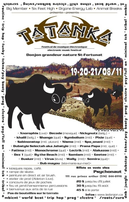Tatanka, August 19-20-21, 2011, with its bison head.