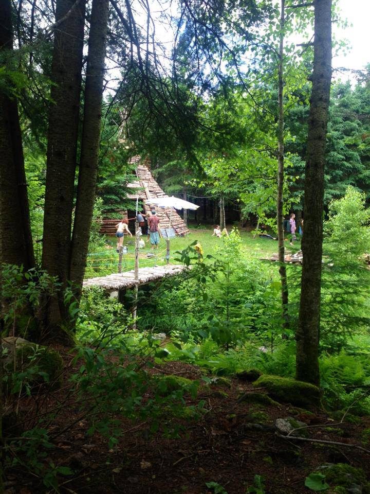 The view from the tipi towards the Cherry Island.