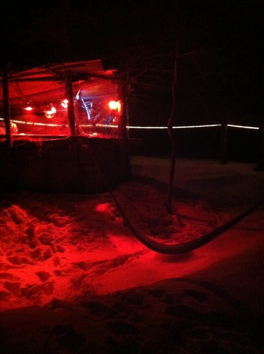 February 27, 2011: the bunker's hall, in red.
