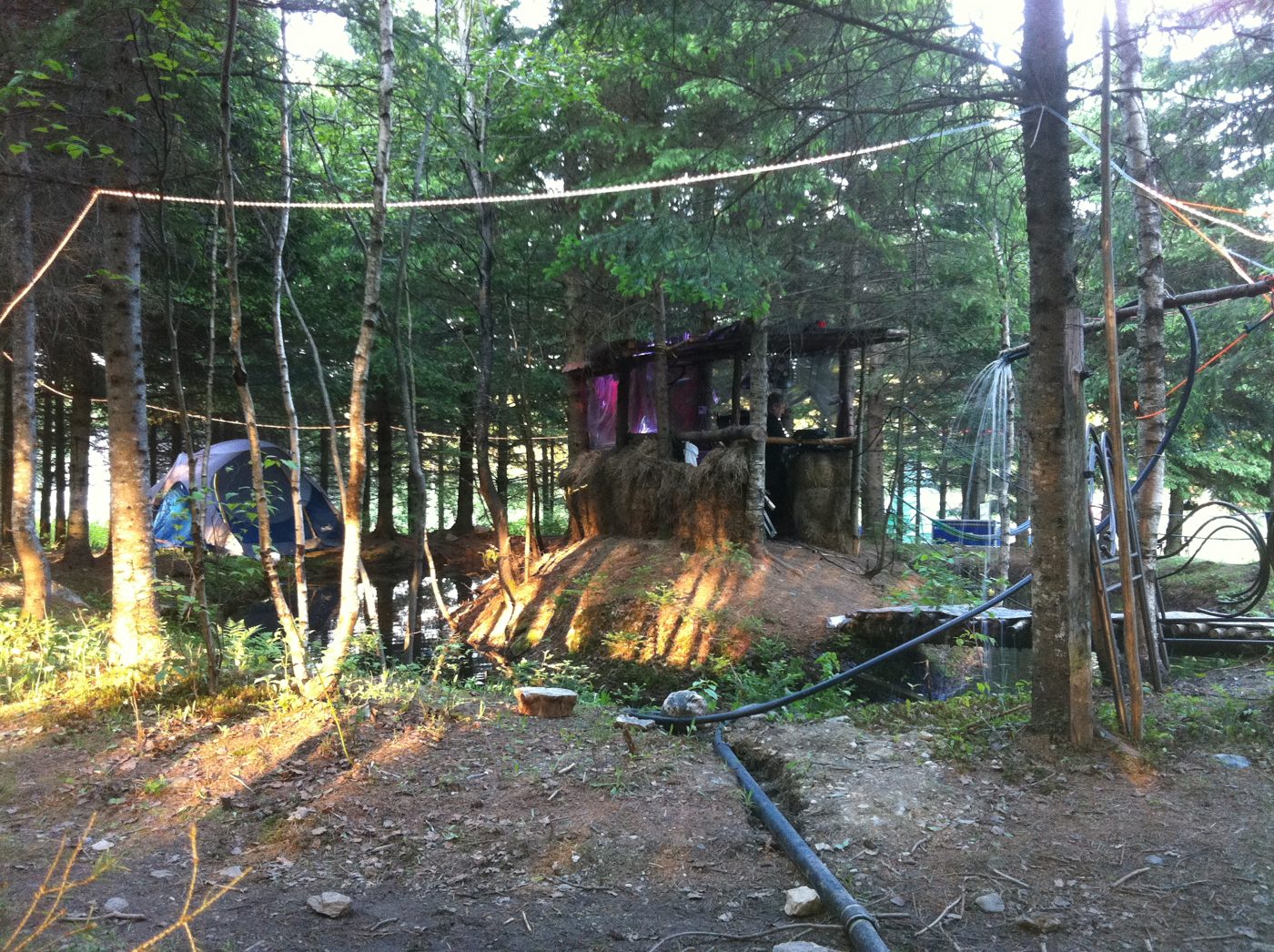 The camp at sunset, June 2011.