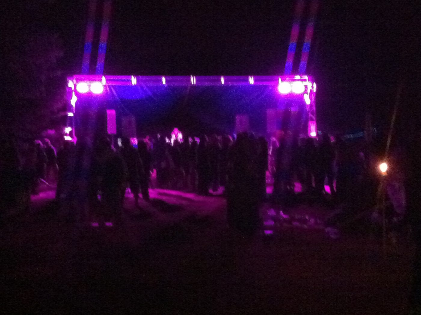 July 2011: the purple stage and the crowd.