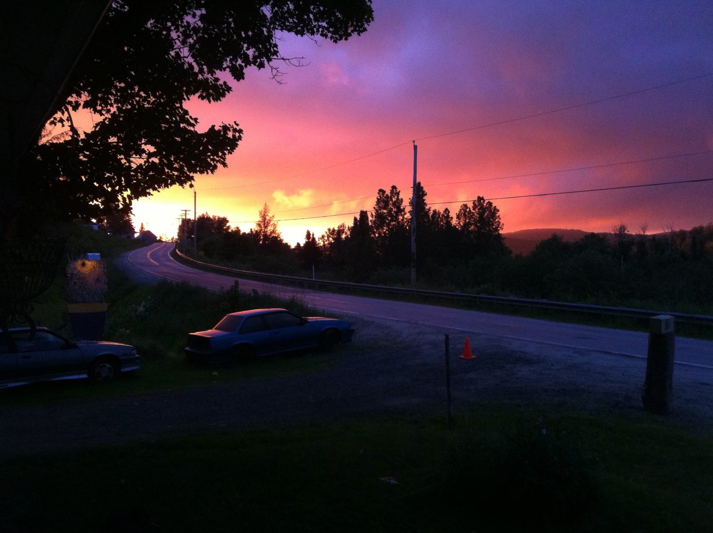 Sunset over route 263.
