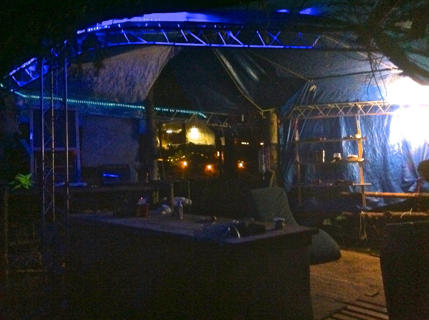The summer kitchen, with the Cherry Island behind, June 2012.