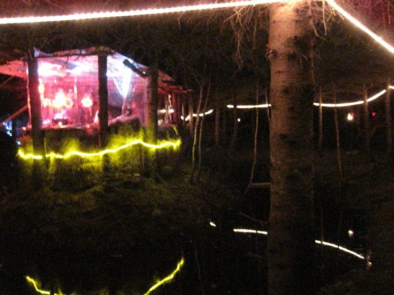 The first stage in the forest, under its lights, summer 2010.