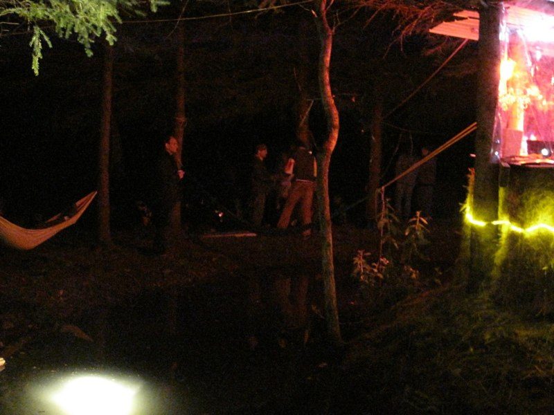 The stage seen from the campground, one night in August 2010.