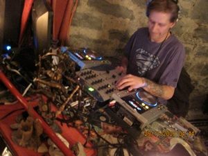 At the decks, one of the Donjon's "favourite DJs".