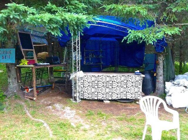 Summer 2012: the summer kitchen and the cabins, June 19, 2012